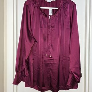 Penningtons Burgundy Blouse